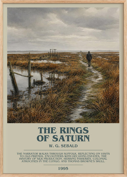 The Rings of Saturn Bookish Wall Art by W. G. Sebald