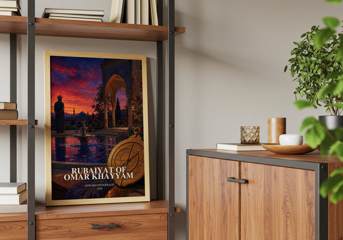 Rubaiyat of Omar Khayyam book watercolour illustration paper finish options – matte satin gloss
