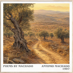 Poems by Machado Literary Art Print by Antonio Machado