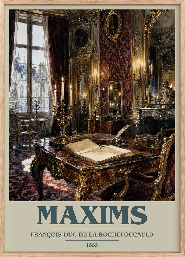 Maxims Book Cover Poster by François duc de La Rochefoucauld