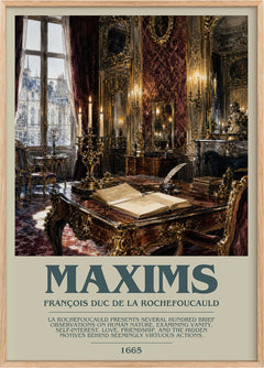 Maxims Bookish Wall Art by François duc de La Rochefoucauld