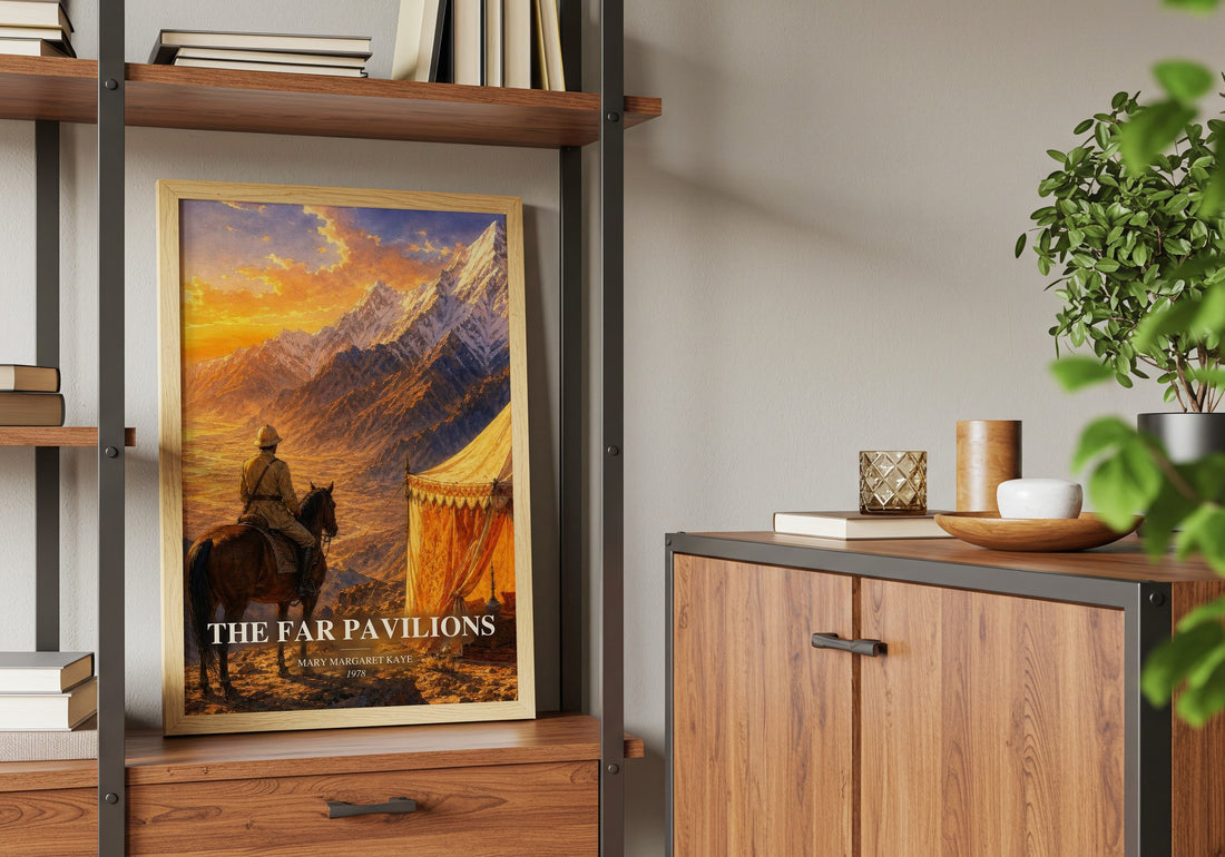 The Far Pavilions book watercolour illustration paper finish options – matte satin gloss