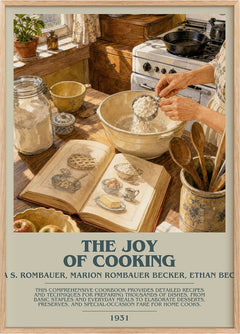 Joy of Cooking Bookish Wall Art by I. Becker