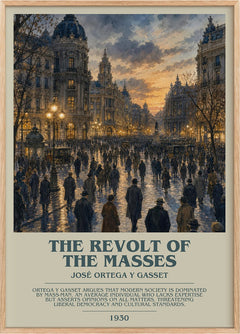 The Revolt of the Masses Bookish Wall Art by José Ortega y Gasset