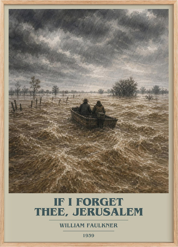 If I Forget Thee, Jerusalem Book Cover Poster by William Faulkner