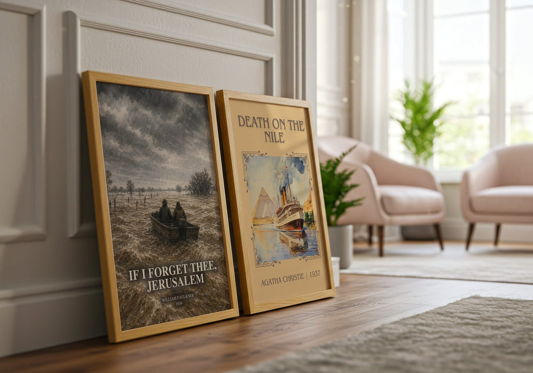 If I Forget Thee, Jerusalem watercolour print framed by window – literary home decor