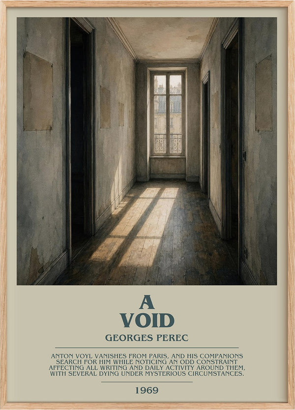 A Void Bookish Wall Art by Georges Perec