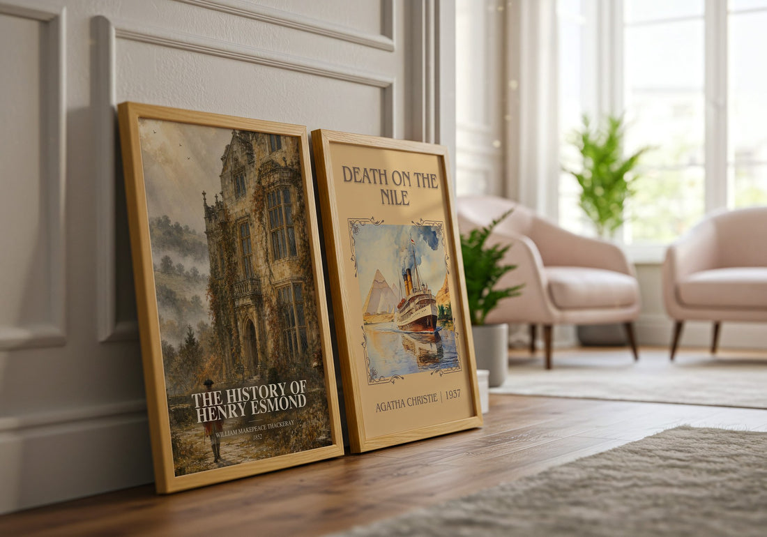 The History Of Henry Esmond watercolour print framed by window – literary home decor