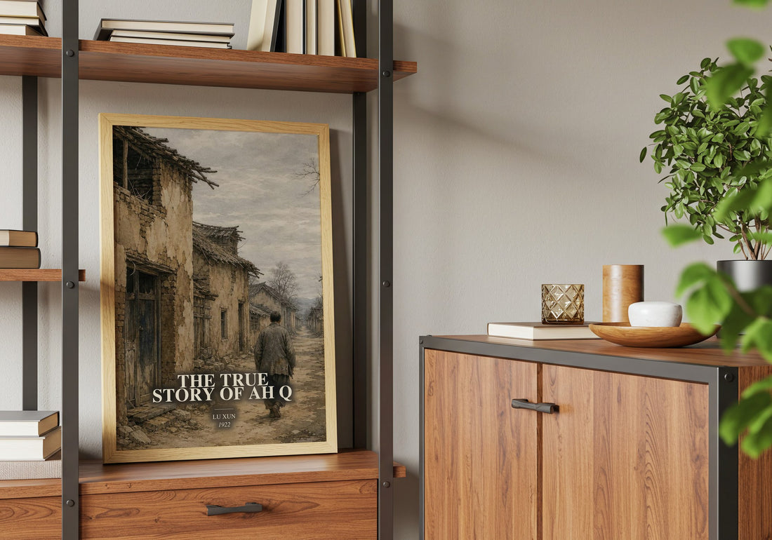 The True Story Of Ah Q book watercolour illustration paper finish options – matte satin gloss