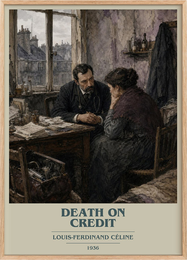 Death on Credit Book Cover Poster by Louis-Ferdinand Céline