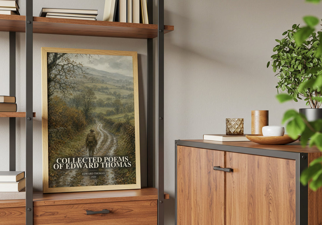 Collected Poems Of Edward Thomas book watercolour illustration paper finish options – matte satin gloss