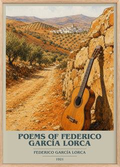 Poems of Federico García Lorca Book Cover Poster by F. Lorca