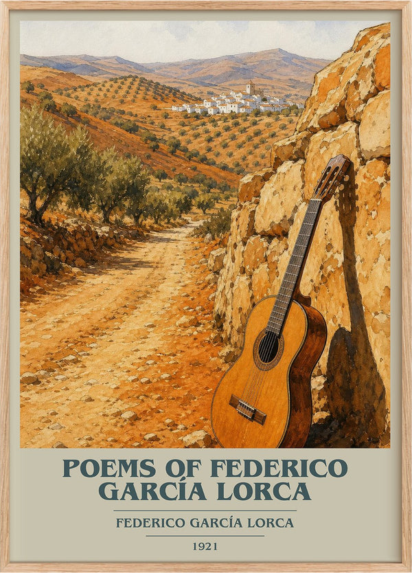 Poems of Federico García Lorca Book Cover Poster by F. Lorca