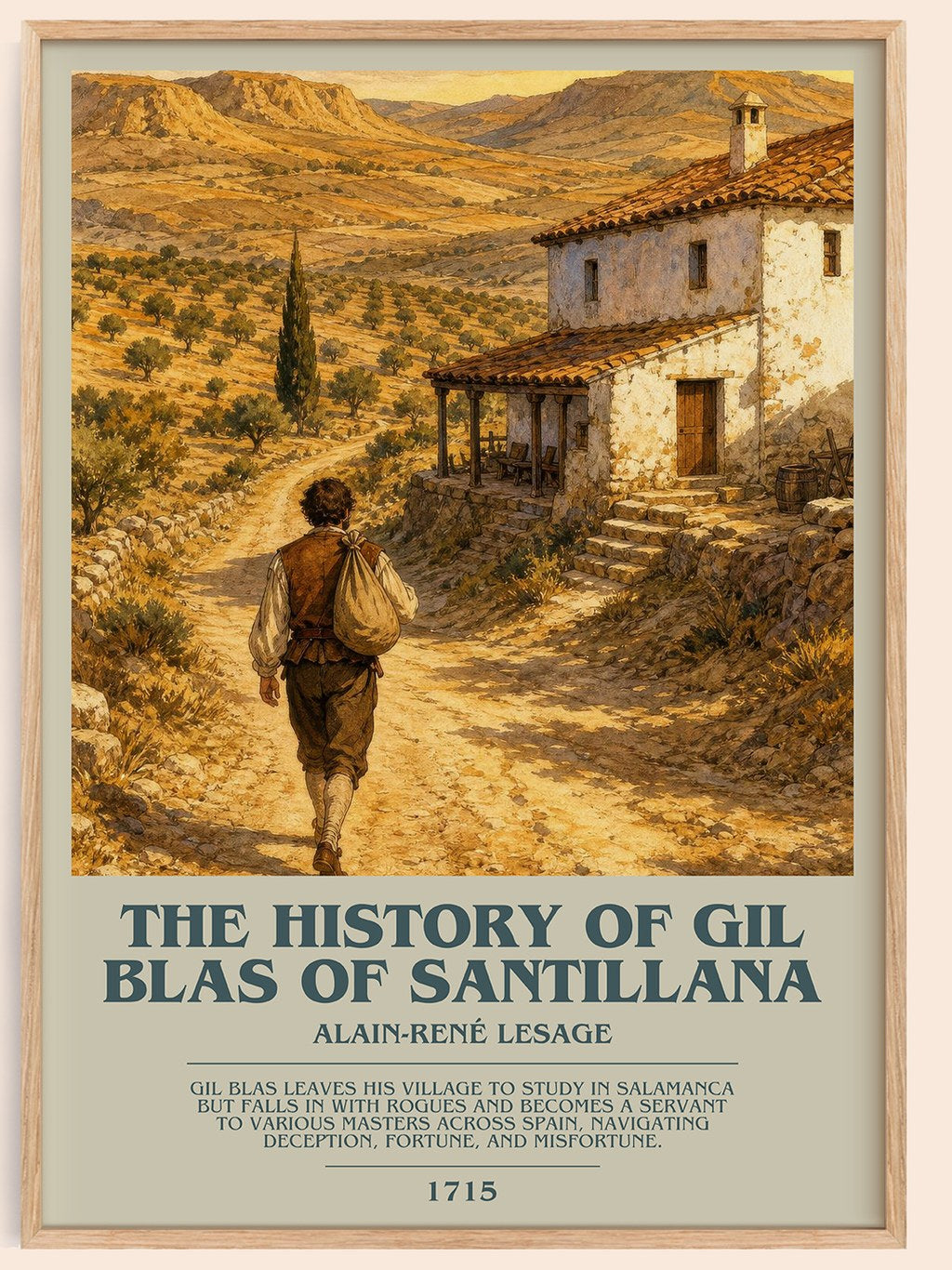 History Of Gil Blas Of Santillana Bookish Wall Art by A. Lesage – framed poster
