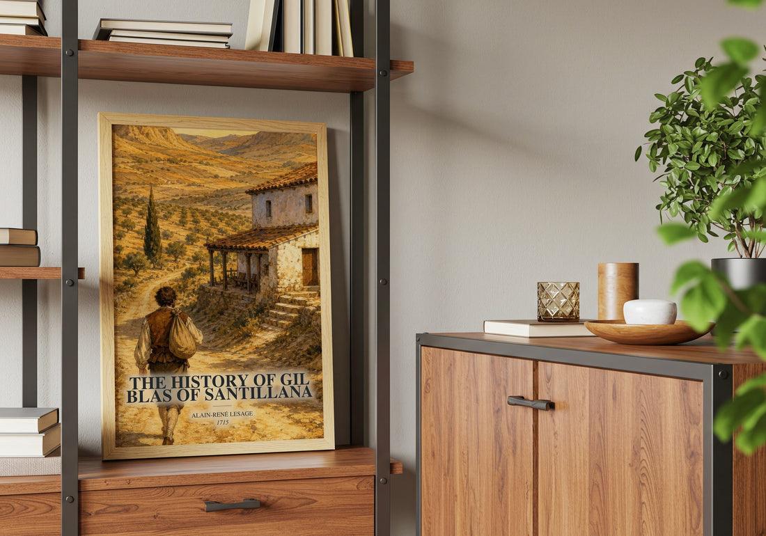 The History Of Gil Blas Of Santillana book watercolour illustration paper finish options – matte satin gloss