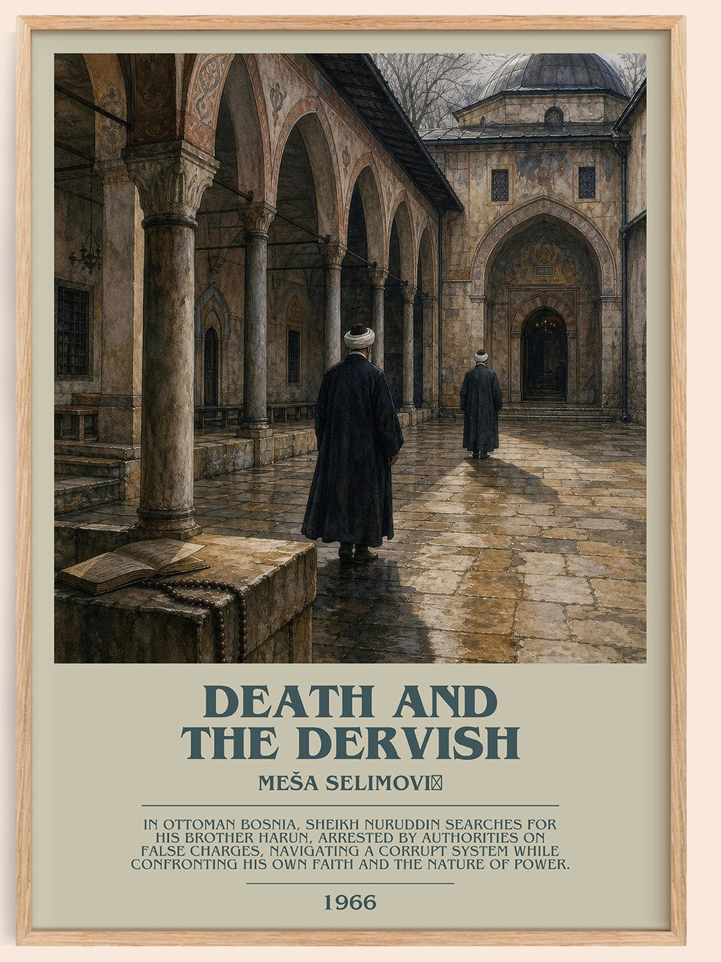 Death and the Dervish Bookish Wall Art by Meša Selimović – framed poster