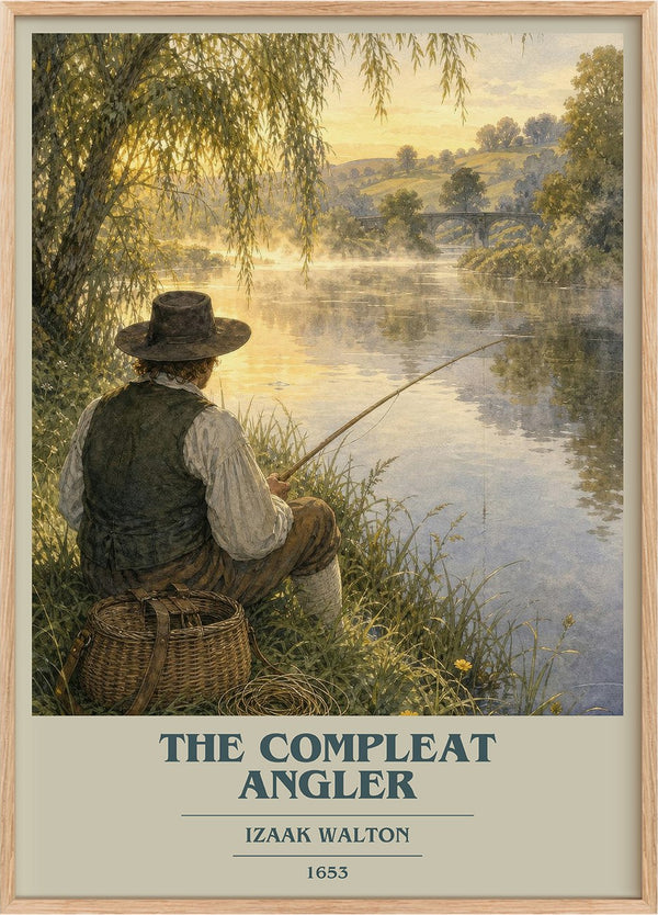 The Compleat Angler Book Cover Poster by Izaak Walton