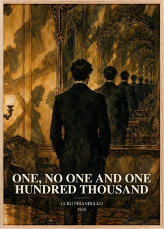 One, No One and One Hundred Thousand Book Watercolour Illustration by Luigi Pirandello