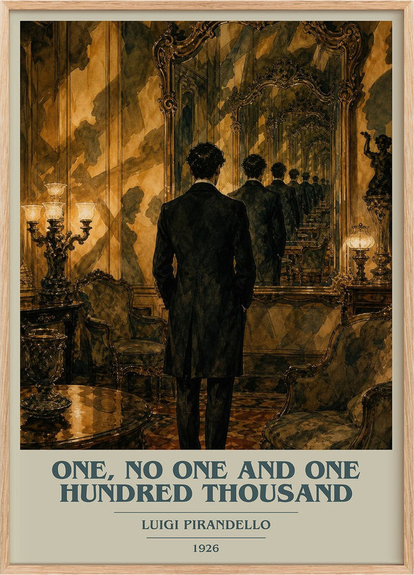One, No One and One Hundred Thousand Book Cover Poster by Luigi Pirandello