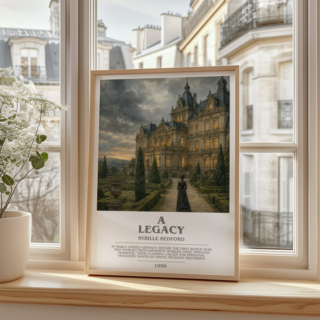 A Legacy Bookish Wall Art by Sybille Bedford – framed print by a bright window
