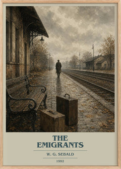 The Emigrants Book Cover Poster by W. G. Sebald