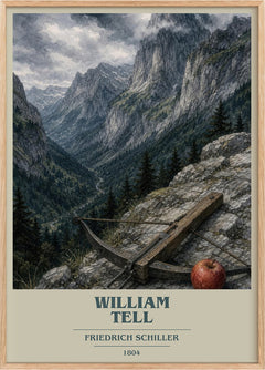 William Tell Book Cover Poster by Friedrich Schiller