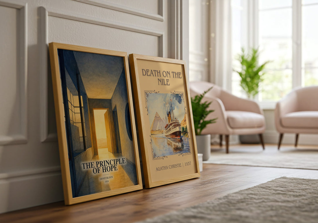 The Principle Of Hope watercolour print framed by window – literary home decor