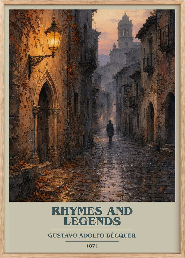 Rhymes And Legends Book Cover Poster by Gustavo Adolfo Bécquer