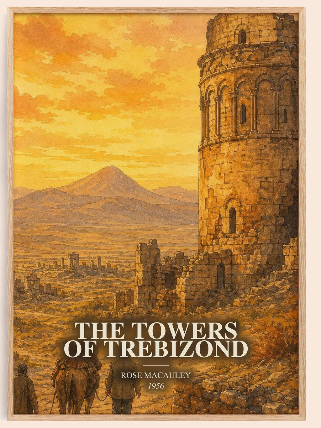 The Towers Of Trebizond watercolour book poster by Rose Macauley – framed literary art print