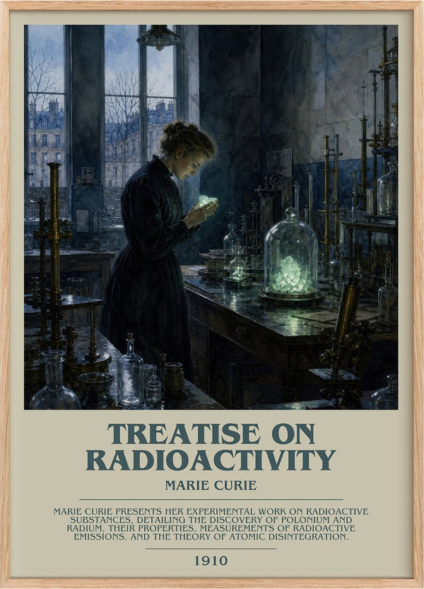 Treatise on Radioactivity Bookish Wall Art by Marie Curie