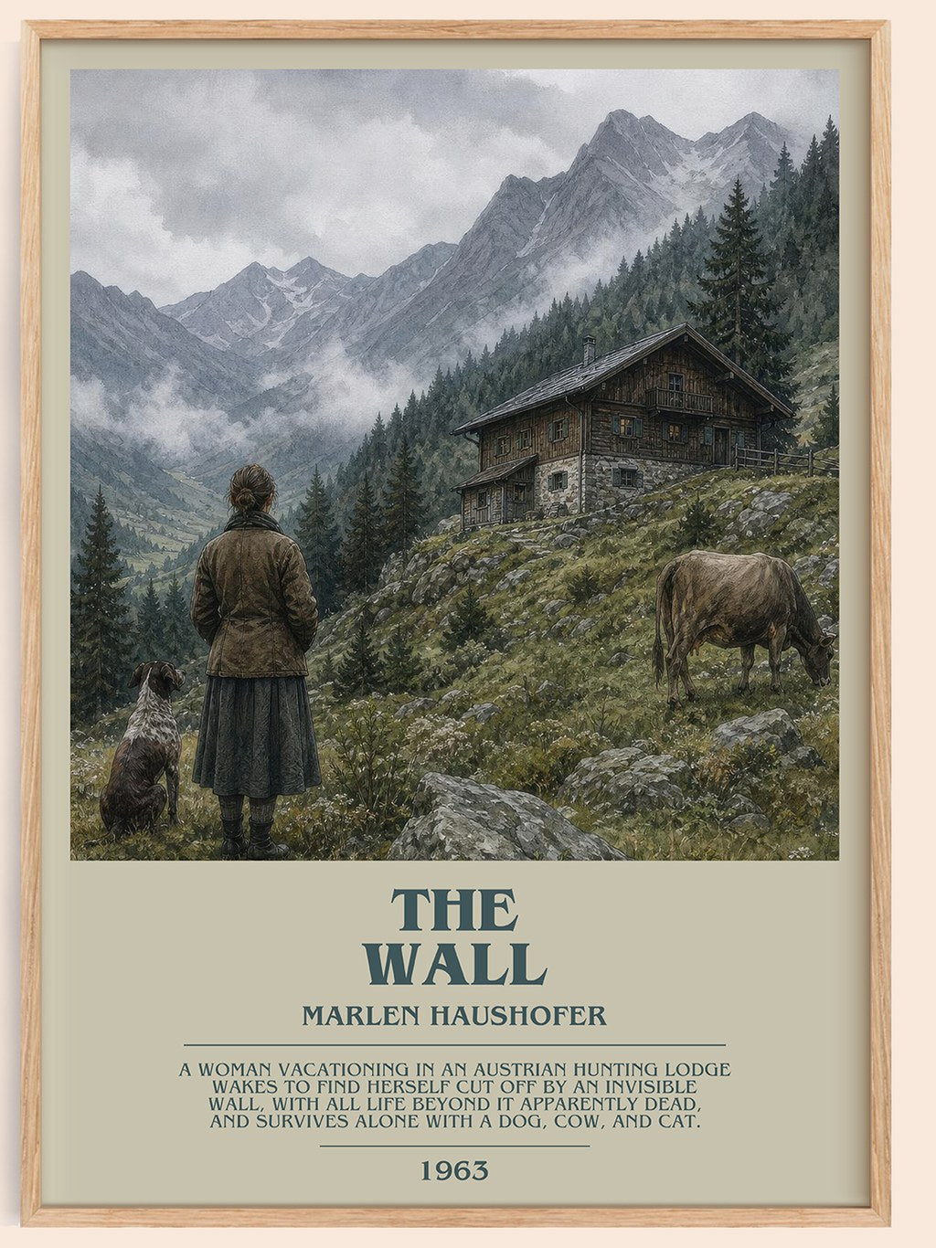 The Wall Bookish Wall Art by Marlen Haushofer – framed poster