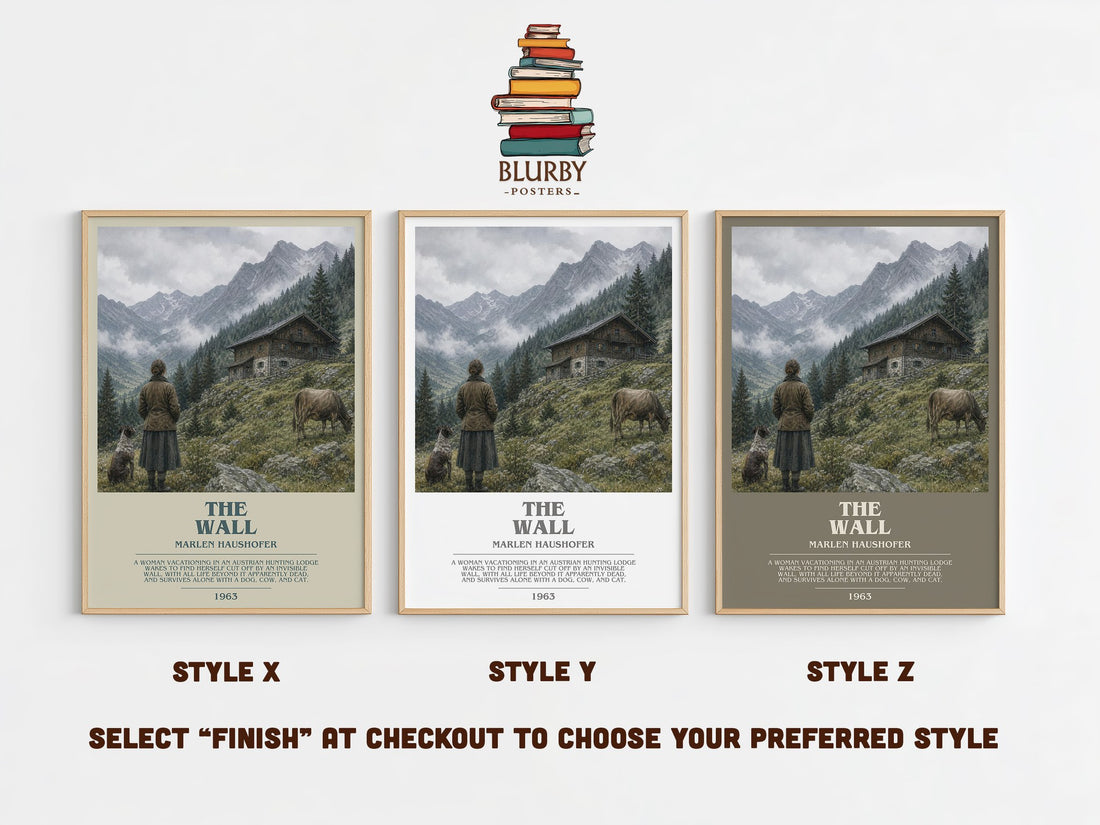 The Wall Bookish Wall Art by Marlen Haushofer – Style X, Y and Z side by side – choose your finish