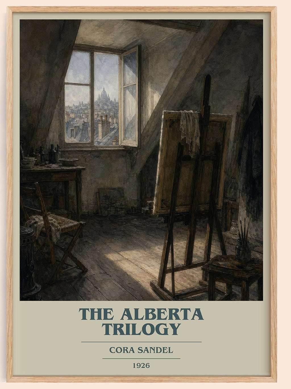 The Alberta Trilogy book cover book poster by Cora Sandel – framed literary art print
