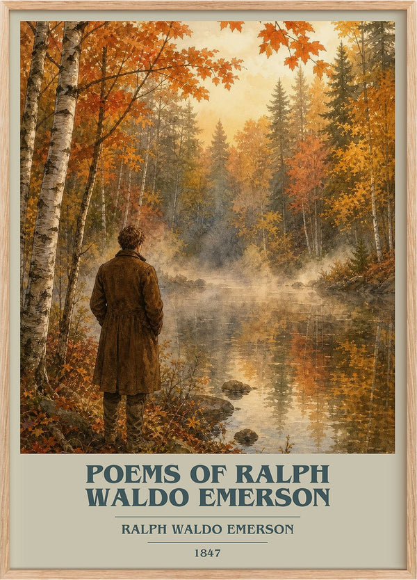 Poems Of Ralph Waldo Emerson Book Cover Poster by Ralph Waldo Emerson
