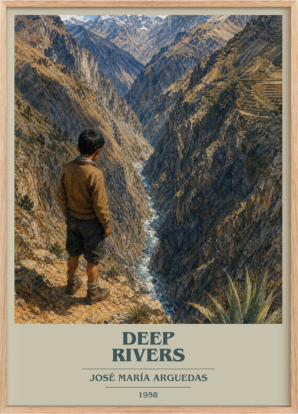 Deep Rivers Book Cover Poster by José María Arguedas