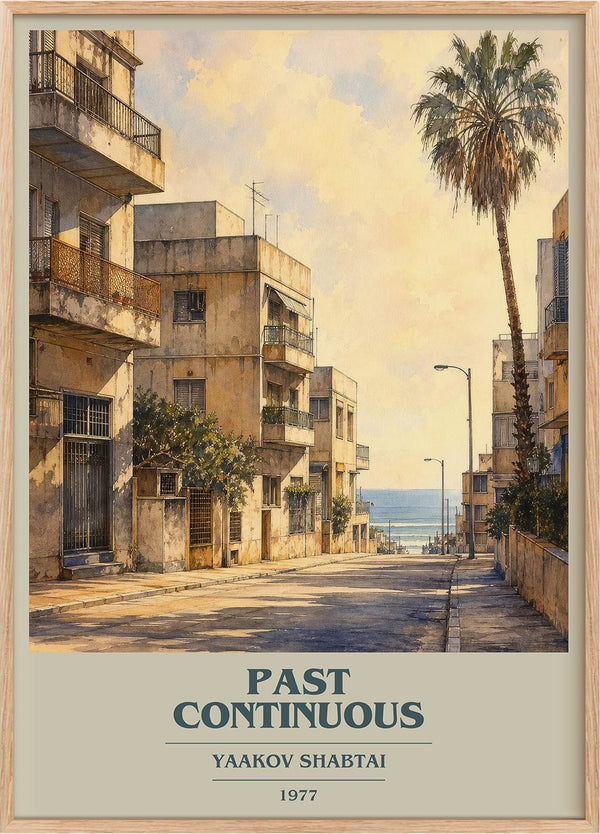 Past Continuous Book Cover Poster by Yaakov Shabtai