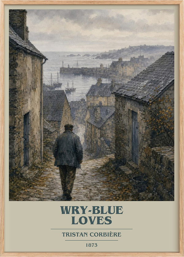 Wry-Blue Loves Book Cover Poster by Tristan Corbière