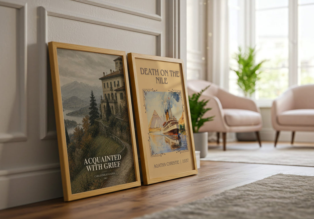 Acquainted With Grief watercolour print framed by window – literary home decor