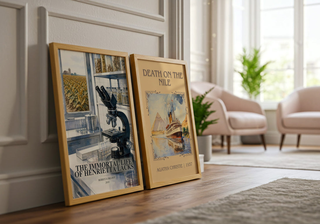 The Immortal Life of Henrietta Lacks watercolour print framed by window – literary home decor