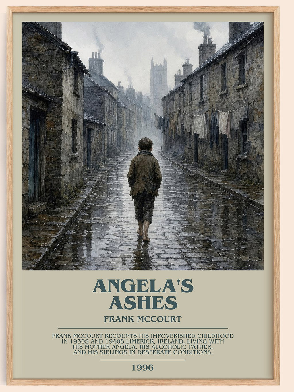 Angela's Ashes Bookish Wall Art by Frank McCourt – framed poster