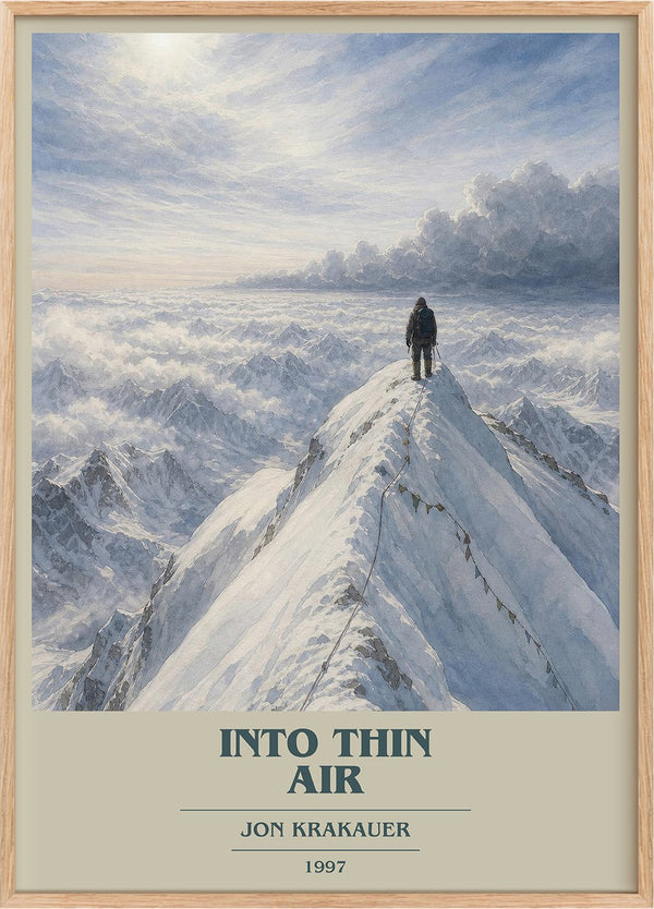 Into Thin Air Book Cover Poster by Jon Krakauer
