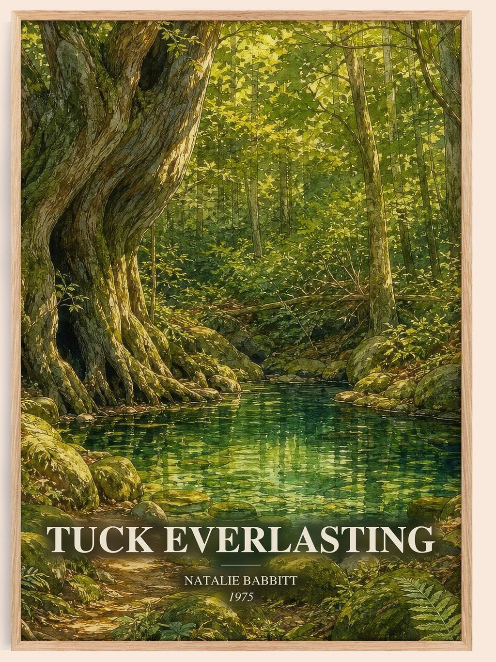Tuck Everlasting watercolour book poster by Natalie Babbitt – framed literary art print