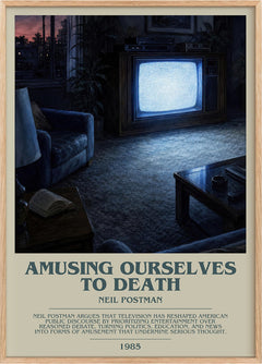 Amusing Ourselves To Death Bookish Wall Art by Neil Postman