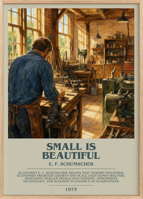 Small Is Beautiful Bookish Wall Art by E. F. Schumacher