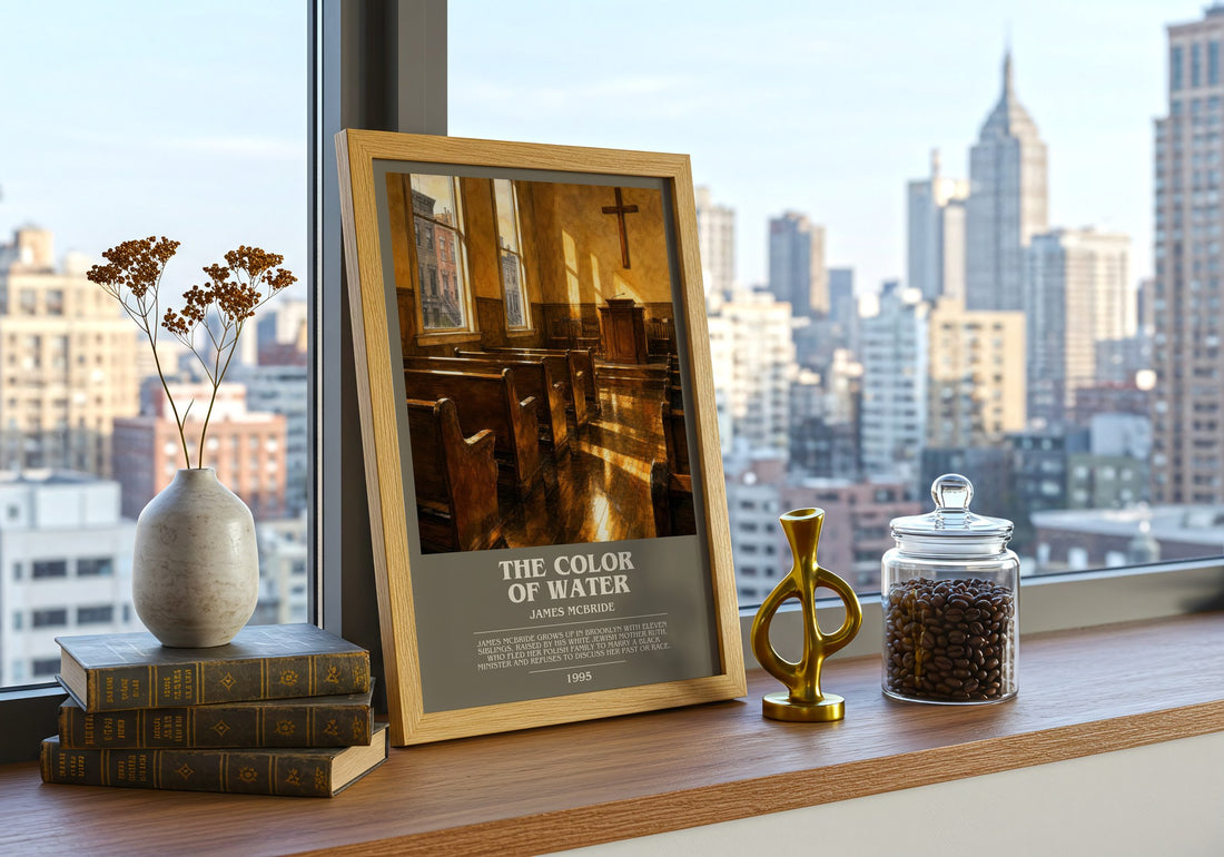 The Color of Water bookish poster colour and style options – James McBride book art