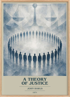 A Theory of Justice Book Cover Poster by John Rawls