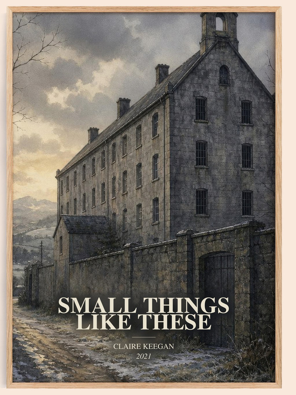 Small Things Like These watercolour book poster by Claire Keegan – framed literary art print