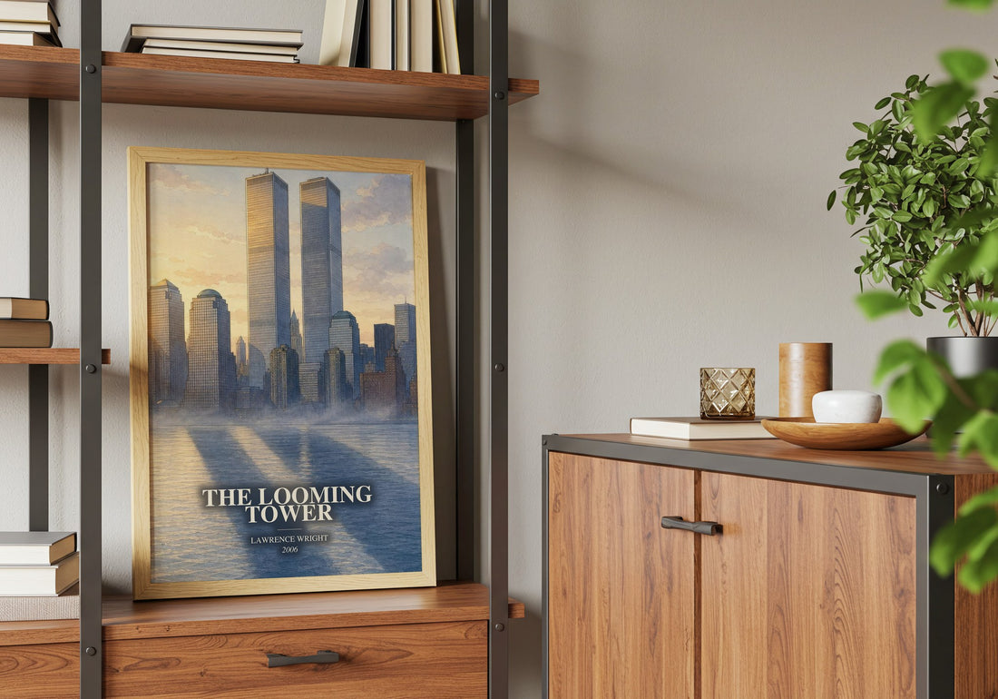 The Looming Tower book watercolour illustration paper finish options – matte satin gloss