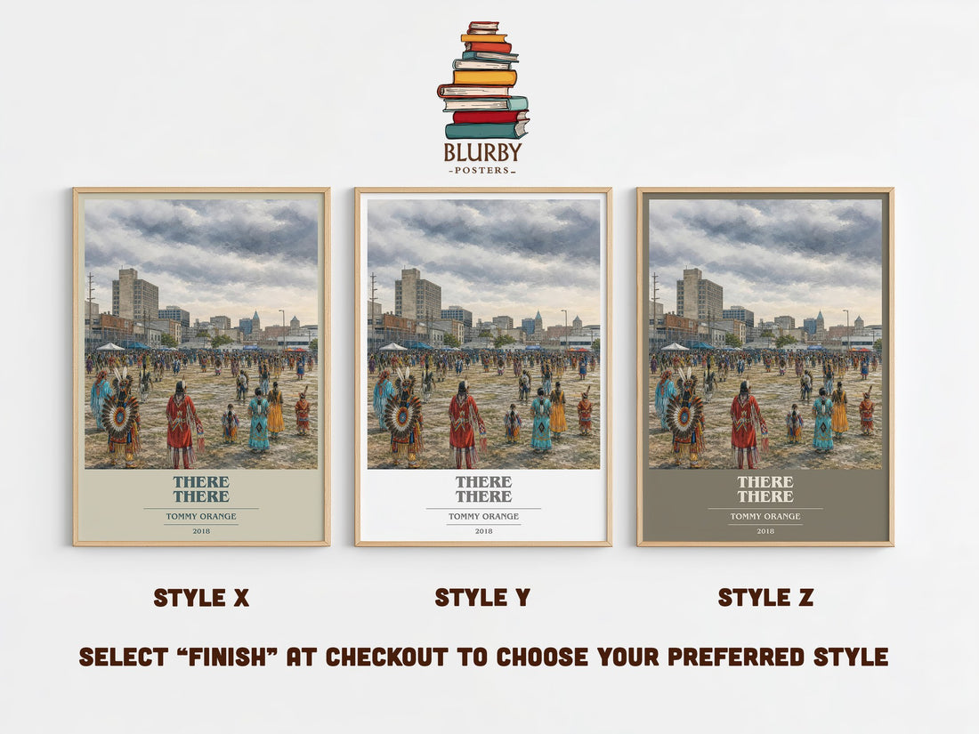 There There book cover print in frame leaning in hallway – contemporary fiction wall art (mockup)