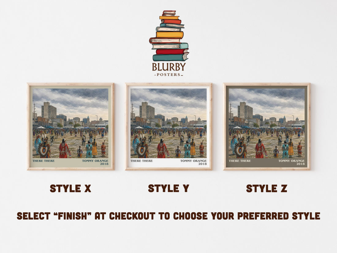 There There literary print in frame leaning in hallway – contemporary fiction wall art (mockup)
